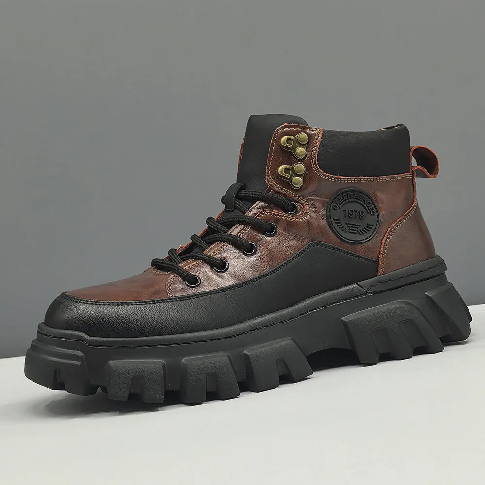 Men Vintage Leather Casual Outdoor Ankle Boots