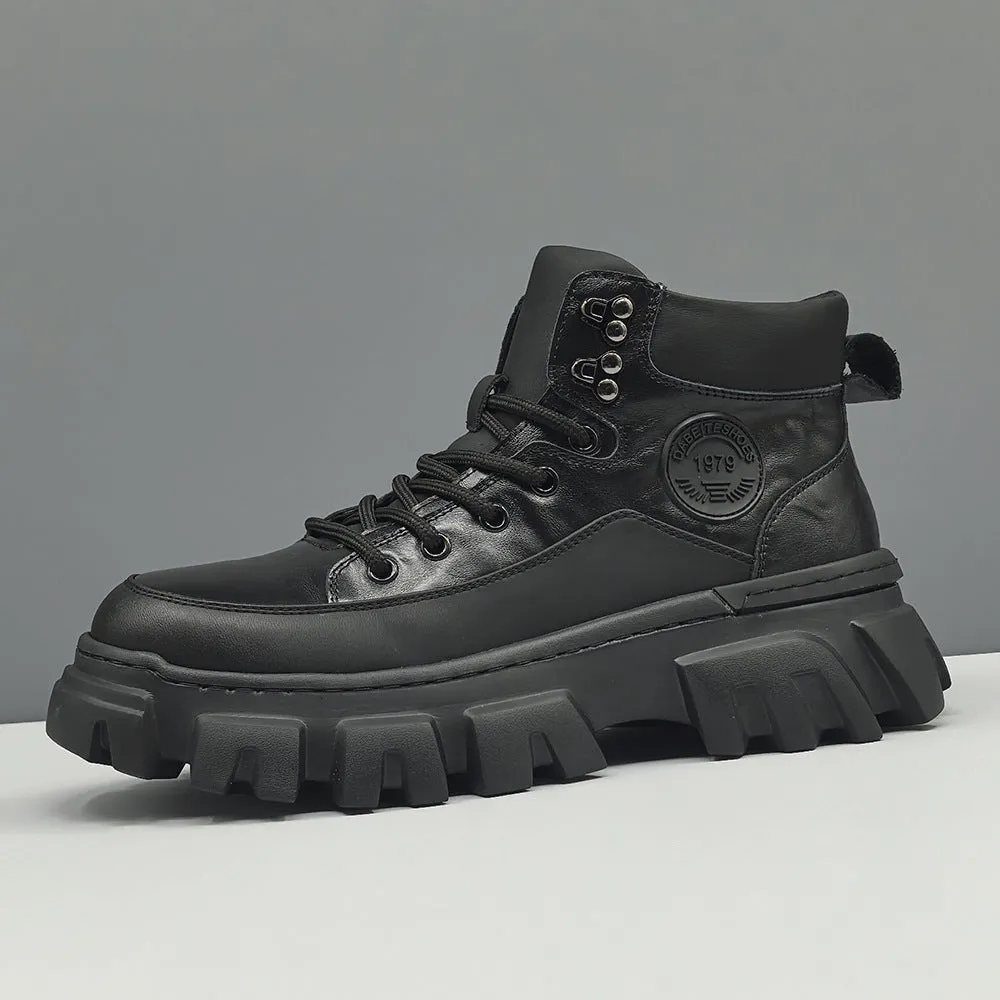 Men Vintage Leather Casual Outdoor Ankle Boots