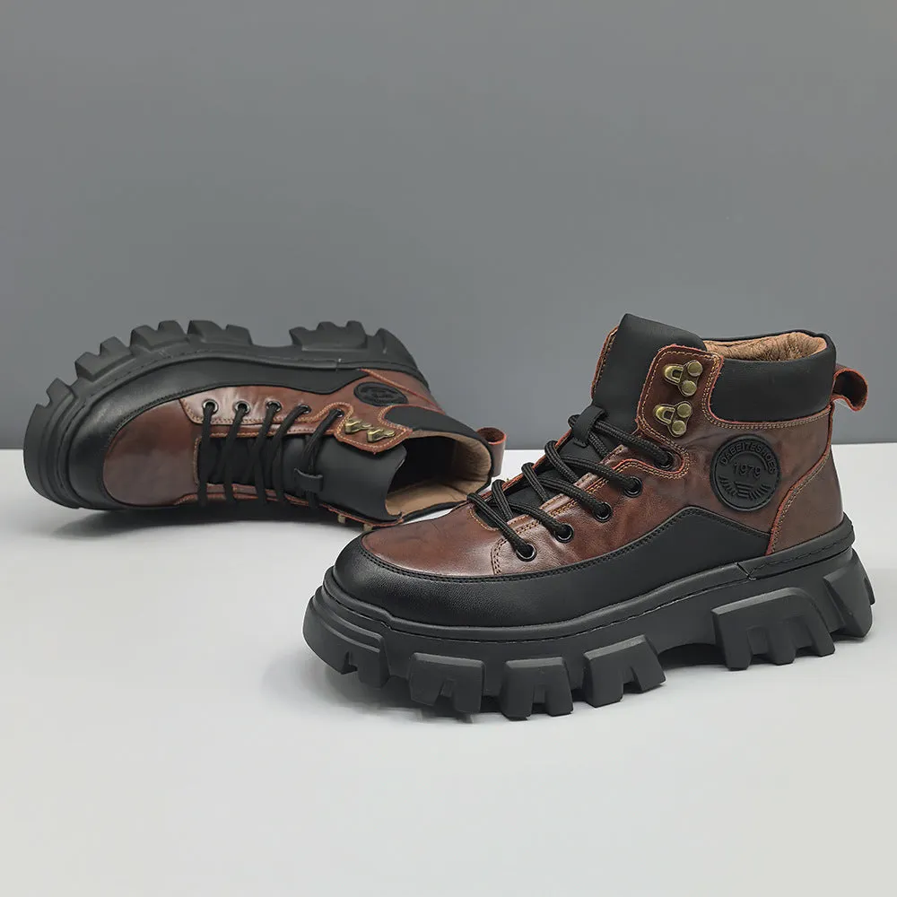Men Vintage Leather Casual Outdoor Ankle Boots