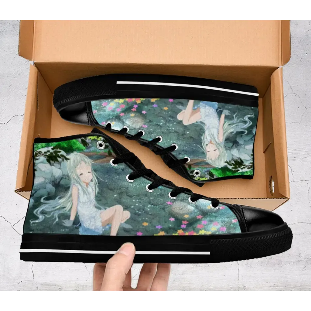 Menma Anohana Shoes High Top Sneakers for Kids and Adults The Flower We Saw That Day