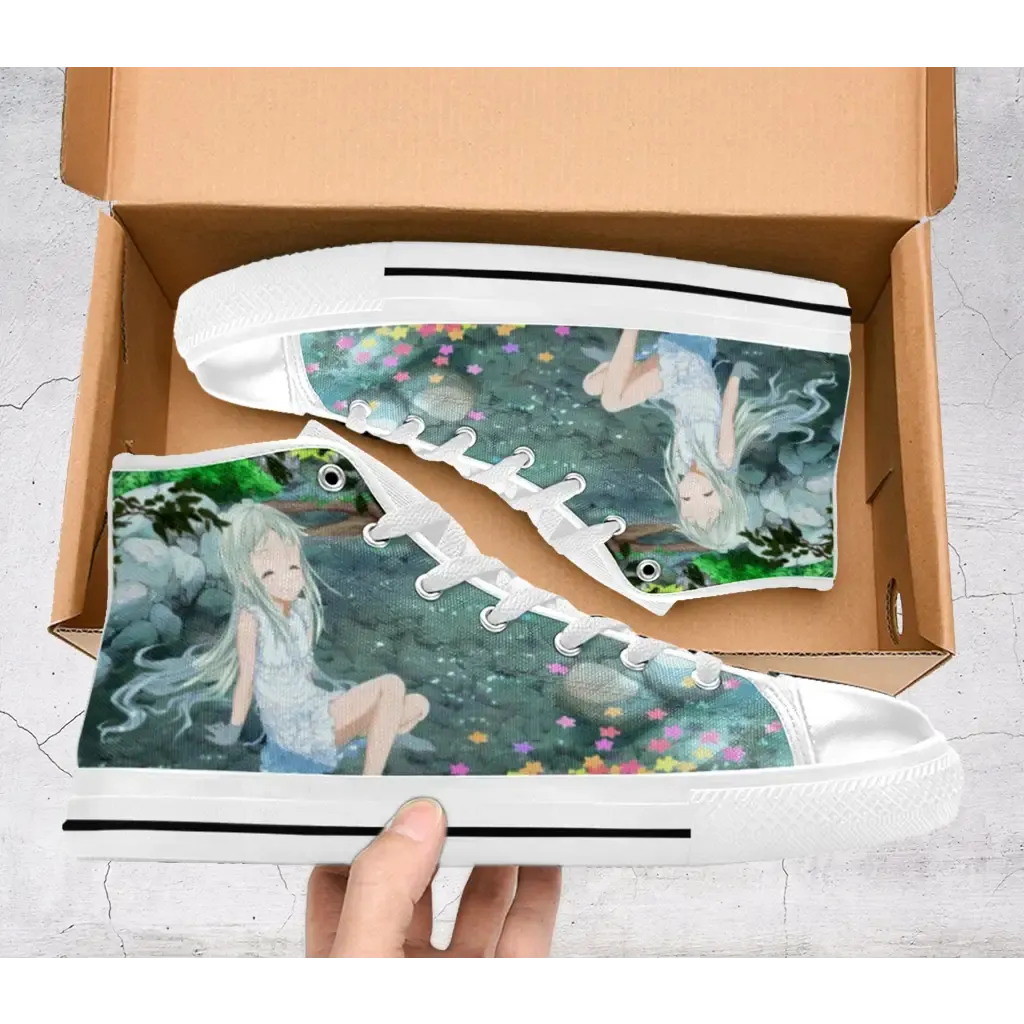 Menma Anohana Shoes High Top Sneakers for Kids and Adults The Flower We Saw That Day