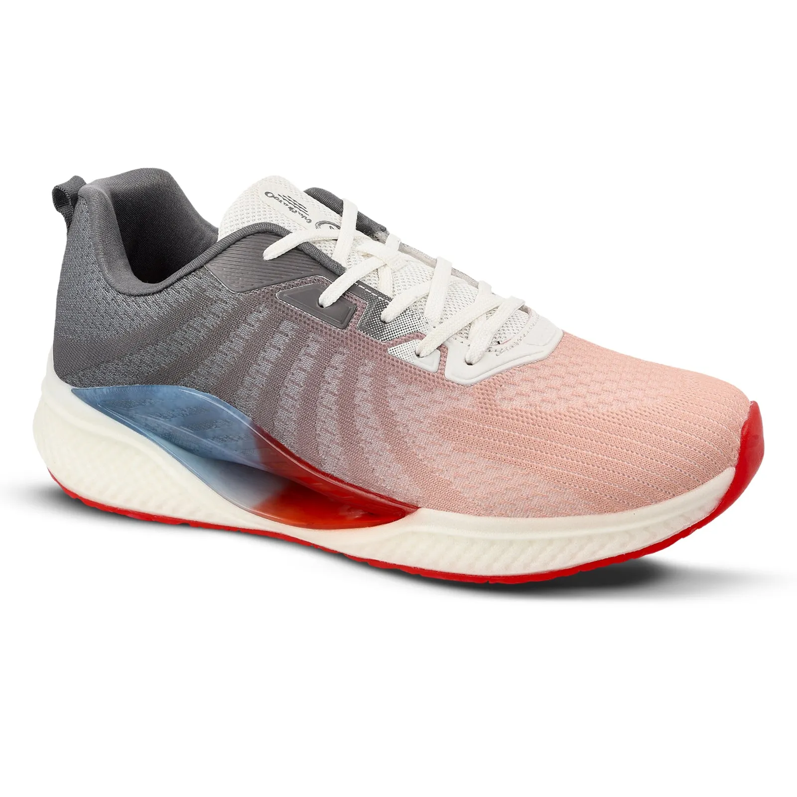 Men's Lace-up Sports Shoe - WS9119 White Red