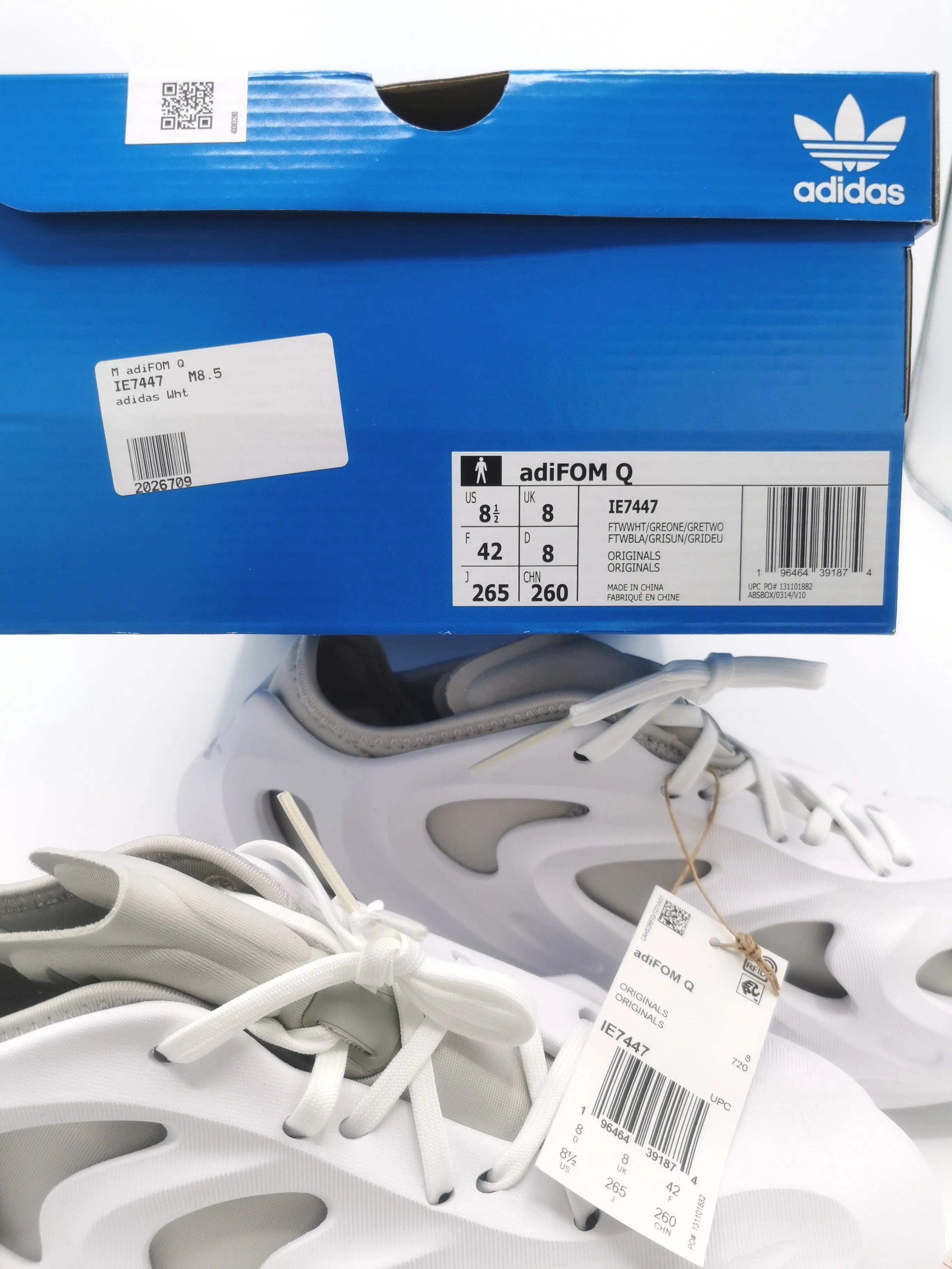 MENS SIZE 8.5 US - ADIDAS - adiFOM Q Shoes (IE7447) NWB B60