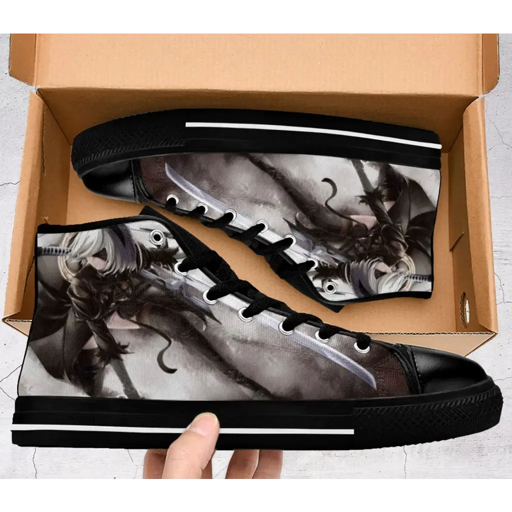 NieR Automata Shoes High Top Sneakers for Kids and Adults