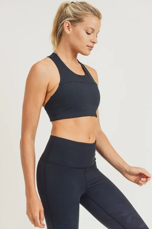 Overlay Back Adjustable Sports Bra