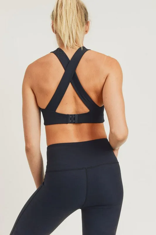Overlay Back Adjustable Sports Bra