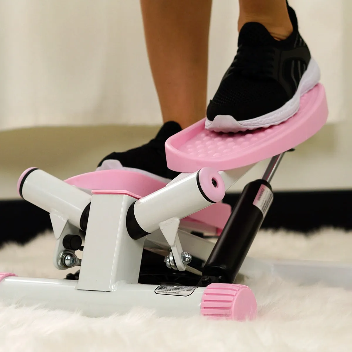 Pink Adjustable Twist Stepper Step Machine w/ LCD Monitor