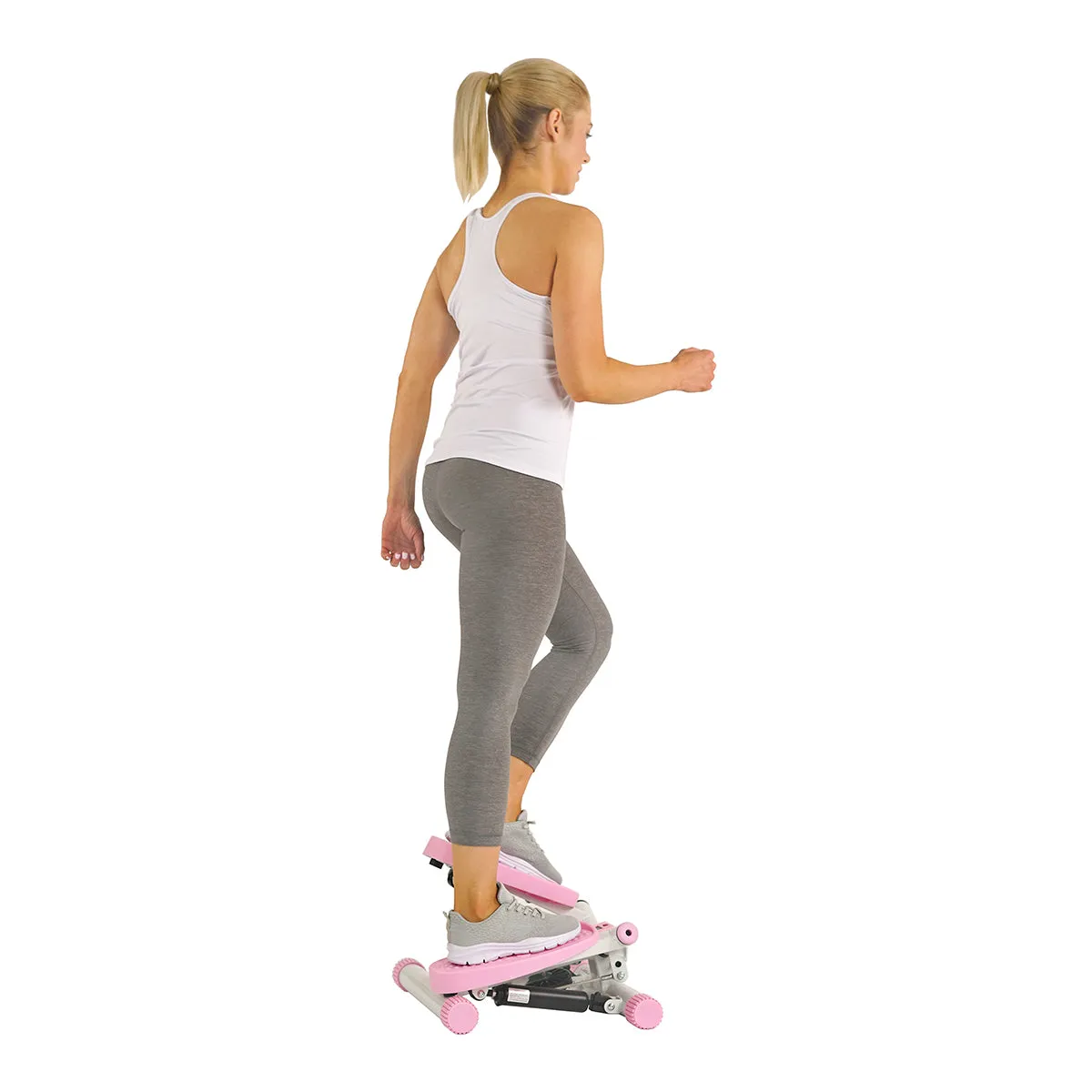 Pink Adjustable Twist Stepper Step Machine w/ LCD Monitor