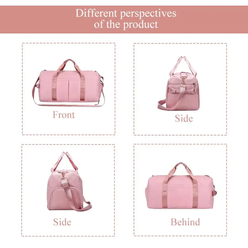 Pink Dry Wet Multifunction Gym Bag