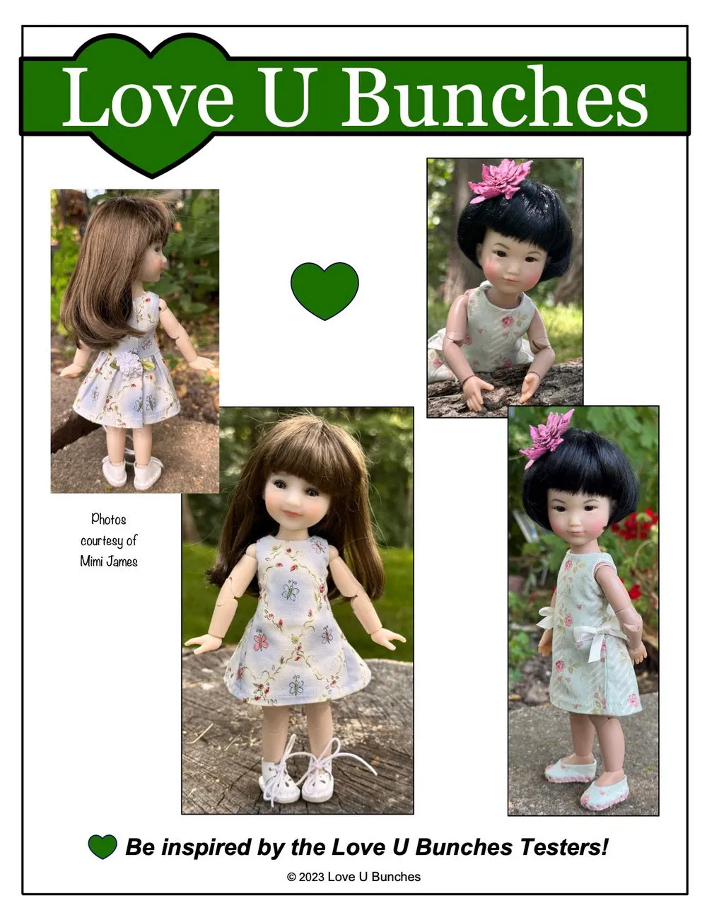 Polka Dot Party Dress for 8 inch BJD Dolls such as Ten Ping and Mini Sara