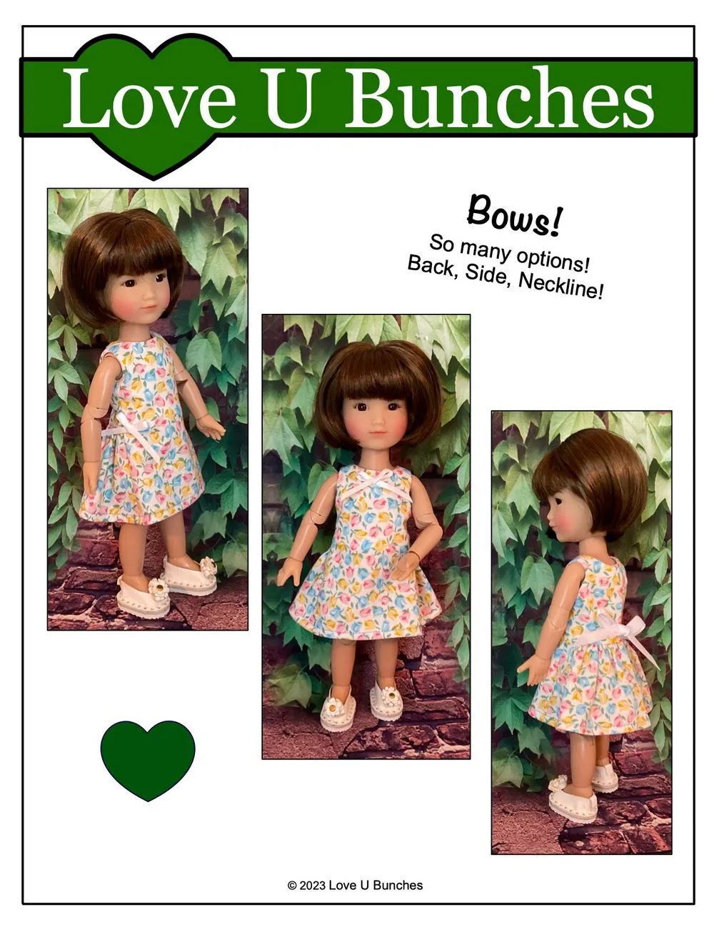 Polka Dot Party Dress for 8 inch BJD Dolls such as Ten Ping and Mini Sara