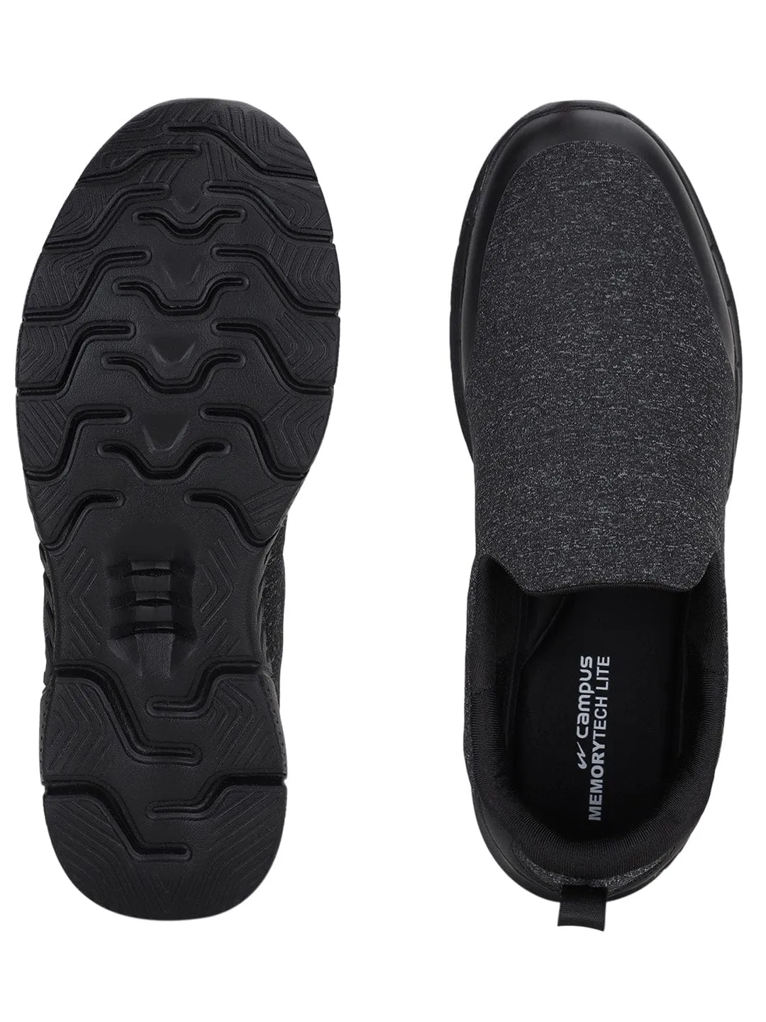 QUBA Black Men's Walking Shoes