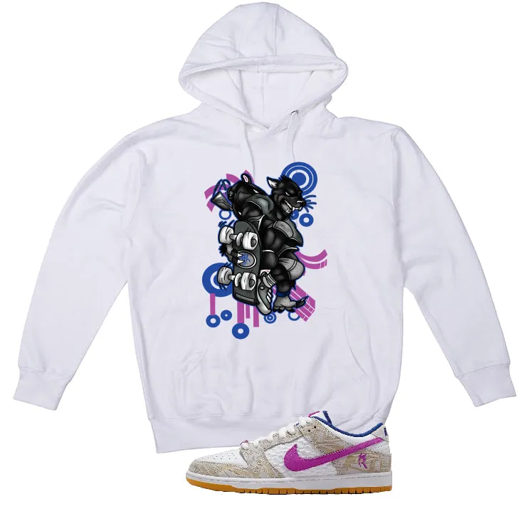 Rayssa Leal's Nike SB Dunk | illcurrency White T-Shirt (SKATEBOARD CAT)