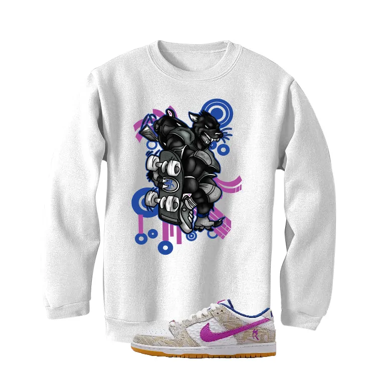 Rayssa Leal's Nike SB Dunk | illcurrency White T-Shirt (SKATEBOARD CAT)