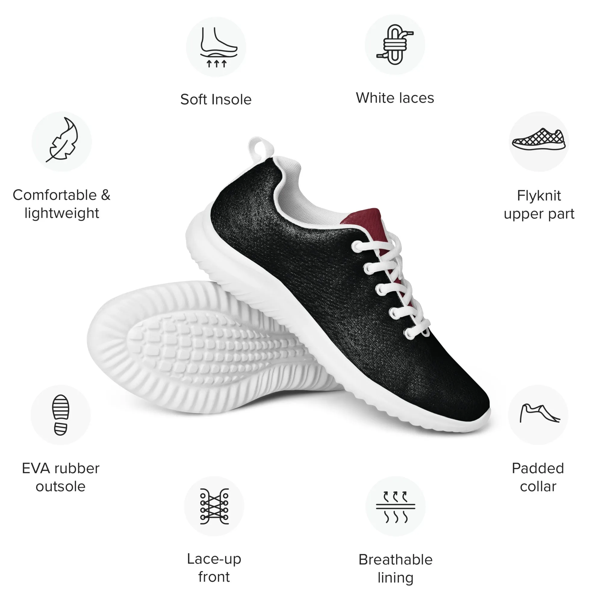 Red & Black Color Block FYD Women’s Athletic Sneakers