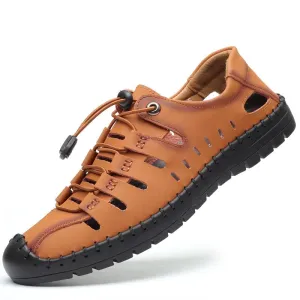 Roman Baotou Hollow Outdoor Casual Leather Shoes