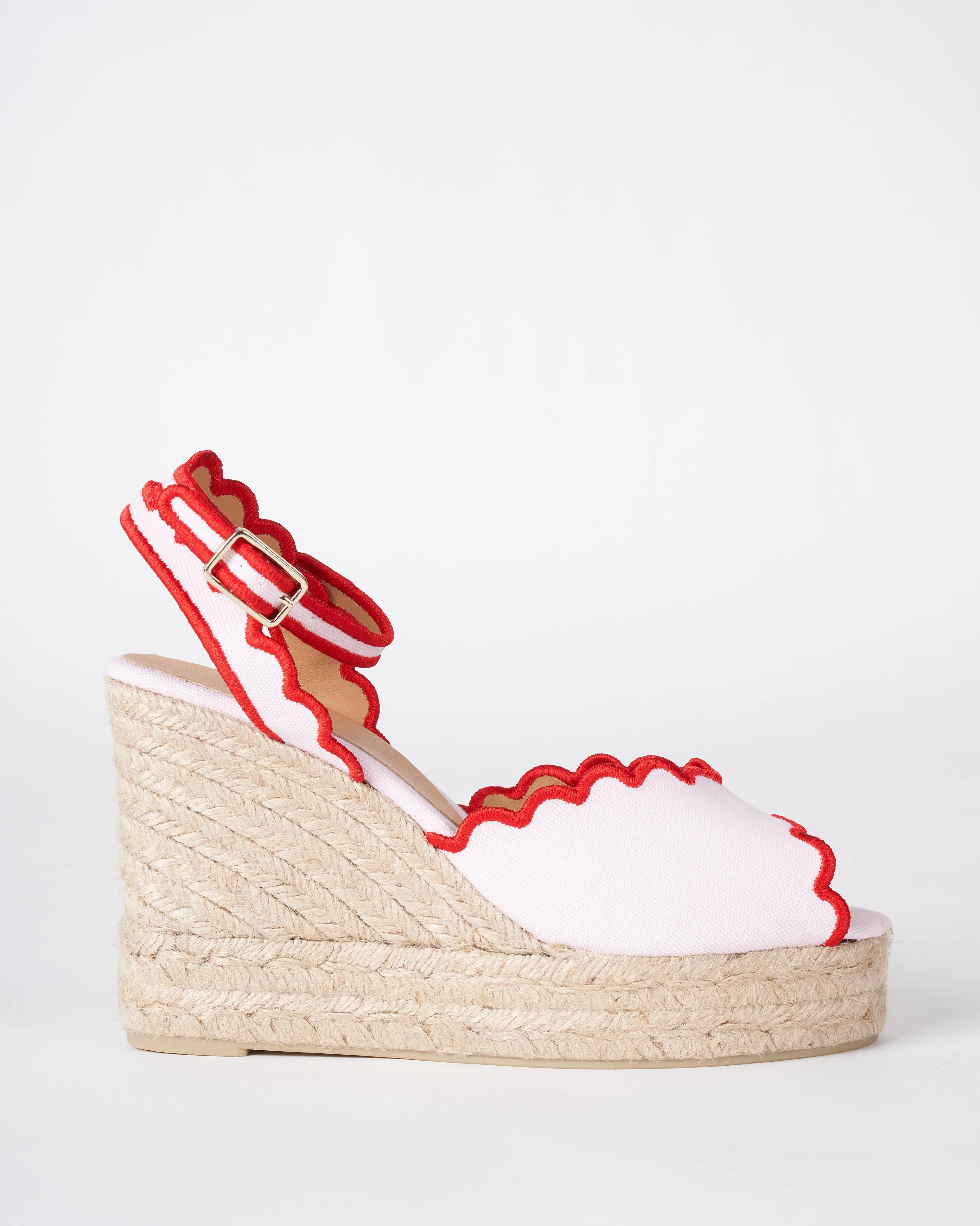 rosa claro canvas wedge - pink / red