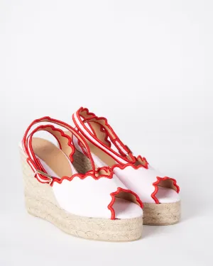 rosa claro canvas wedge - pink / red