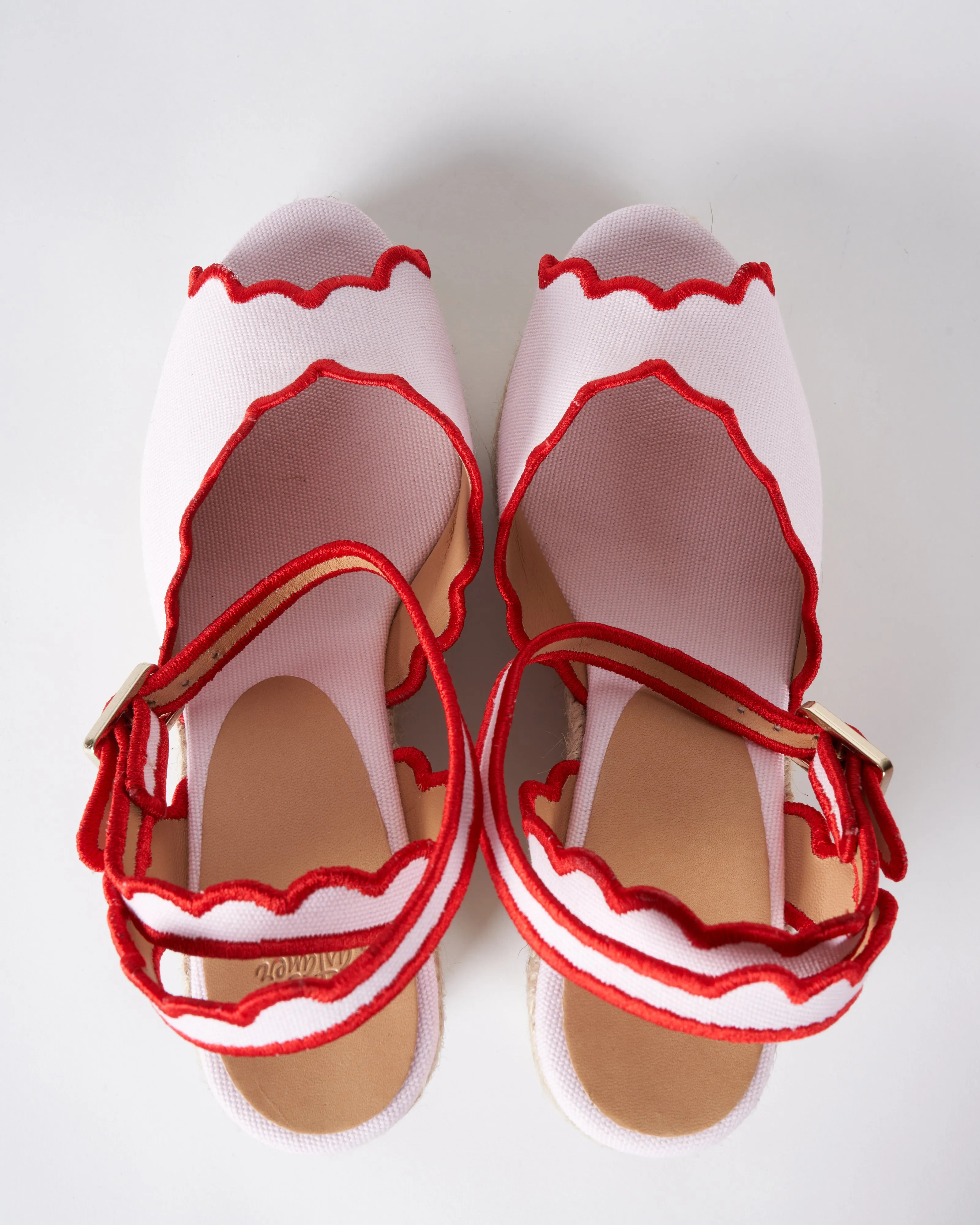 rosa claro canvas wedge - pink / red