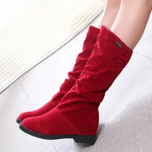 Rough Heel Thick Soled Short Boots Frosted Martin Boots
