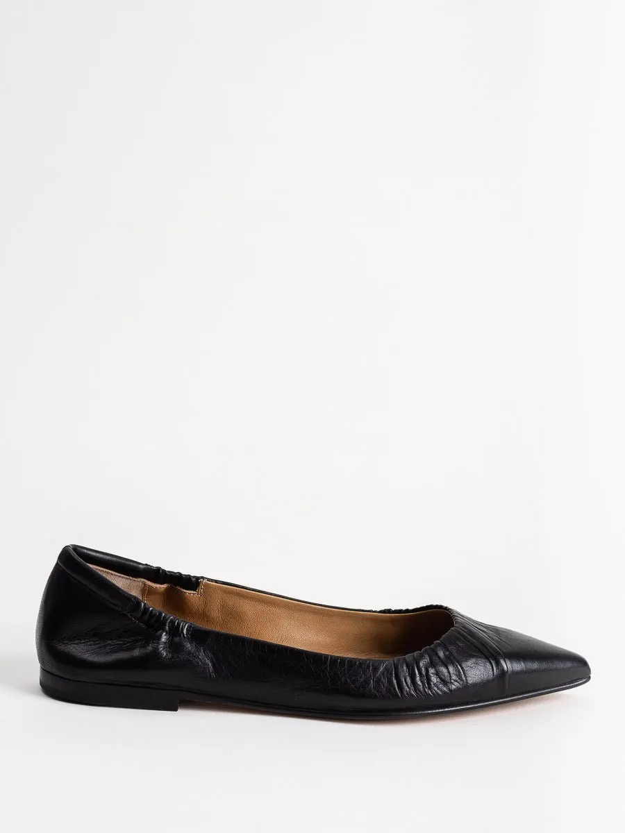 ruched flat - nero
