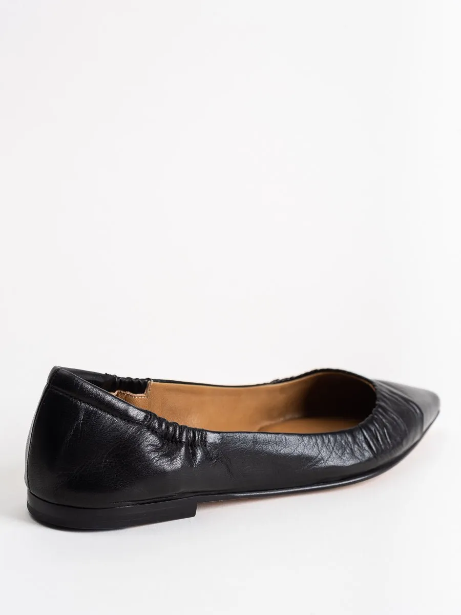 ruched flat - nero