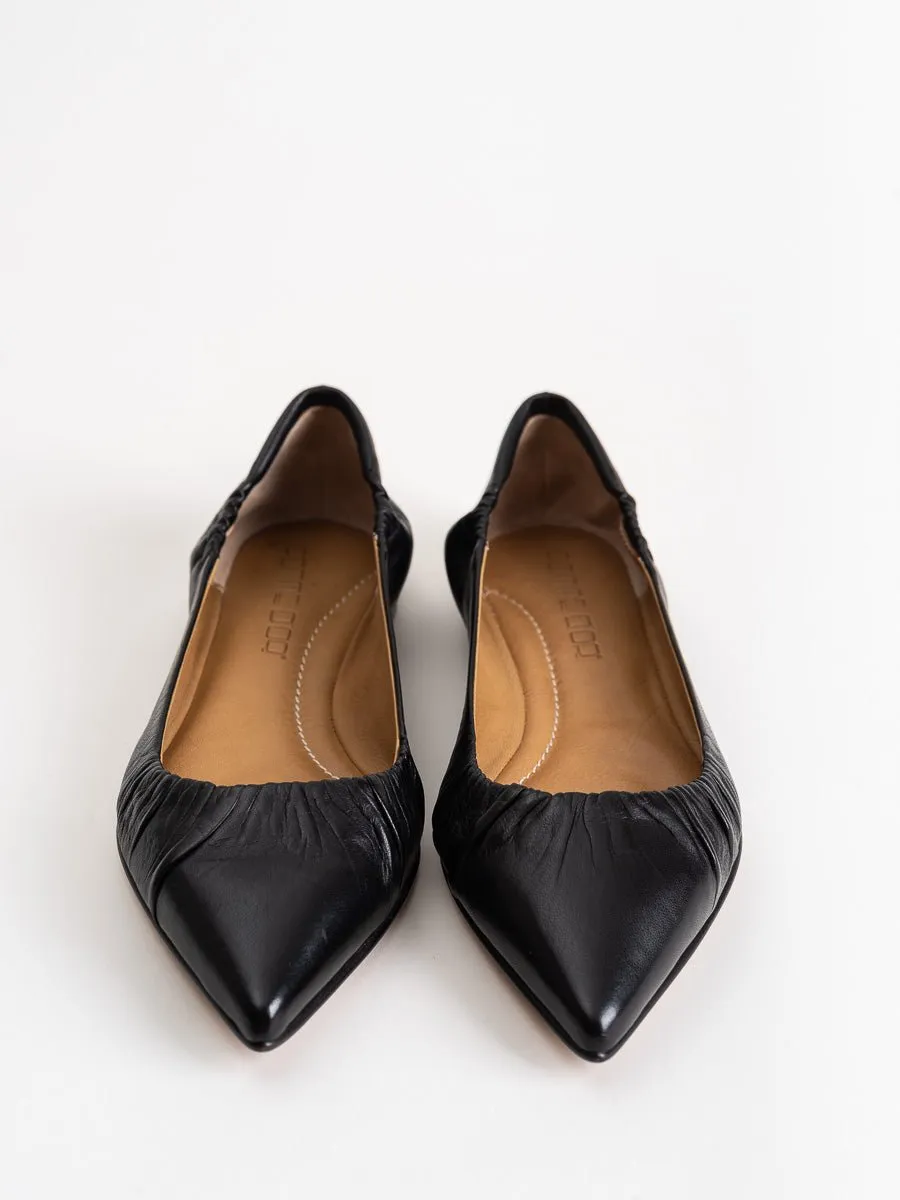 ruched flat - nero