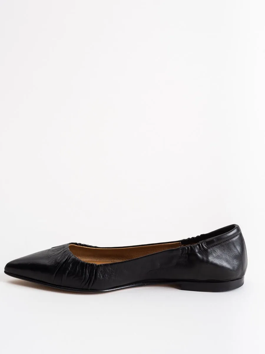 ruched flat - nero