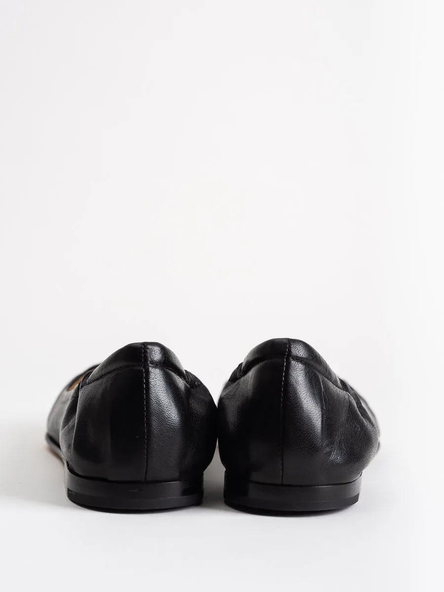 ruched flat - nero