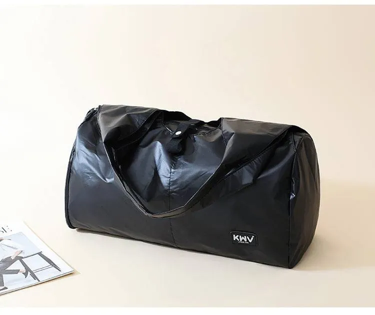 Shoulder Bag with Shoe Storage- Gym - Overnight - Black