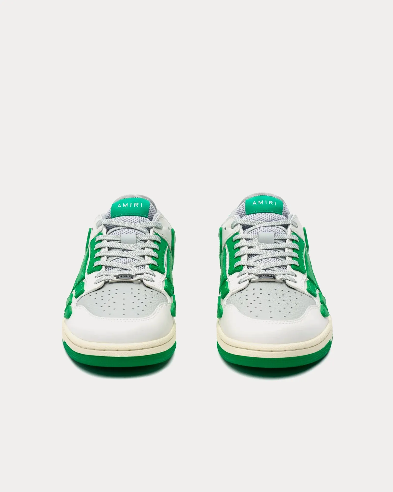 Skel-Top Mesh White / Green Low Top Sneakers