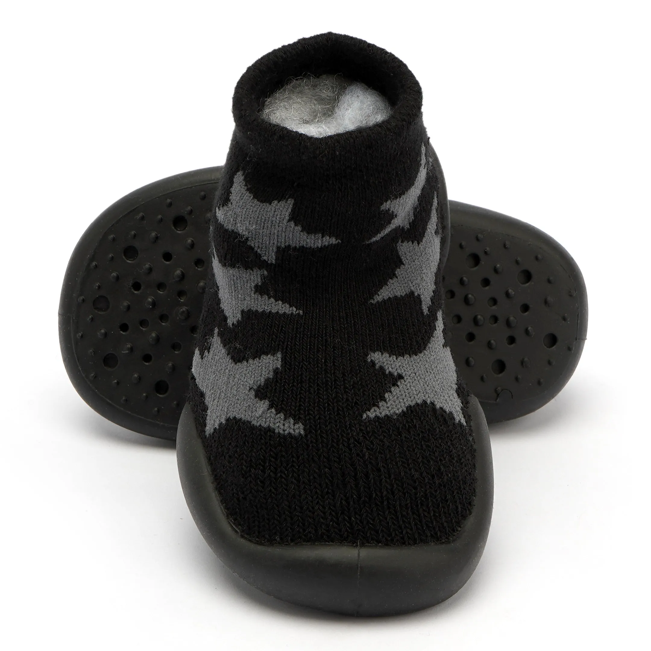 Skidders Baby Grip Shoes Stars Black