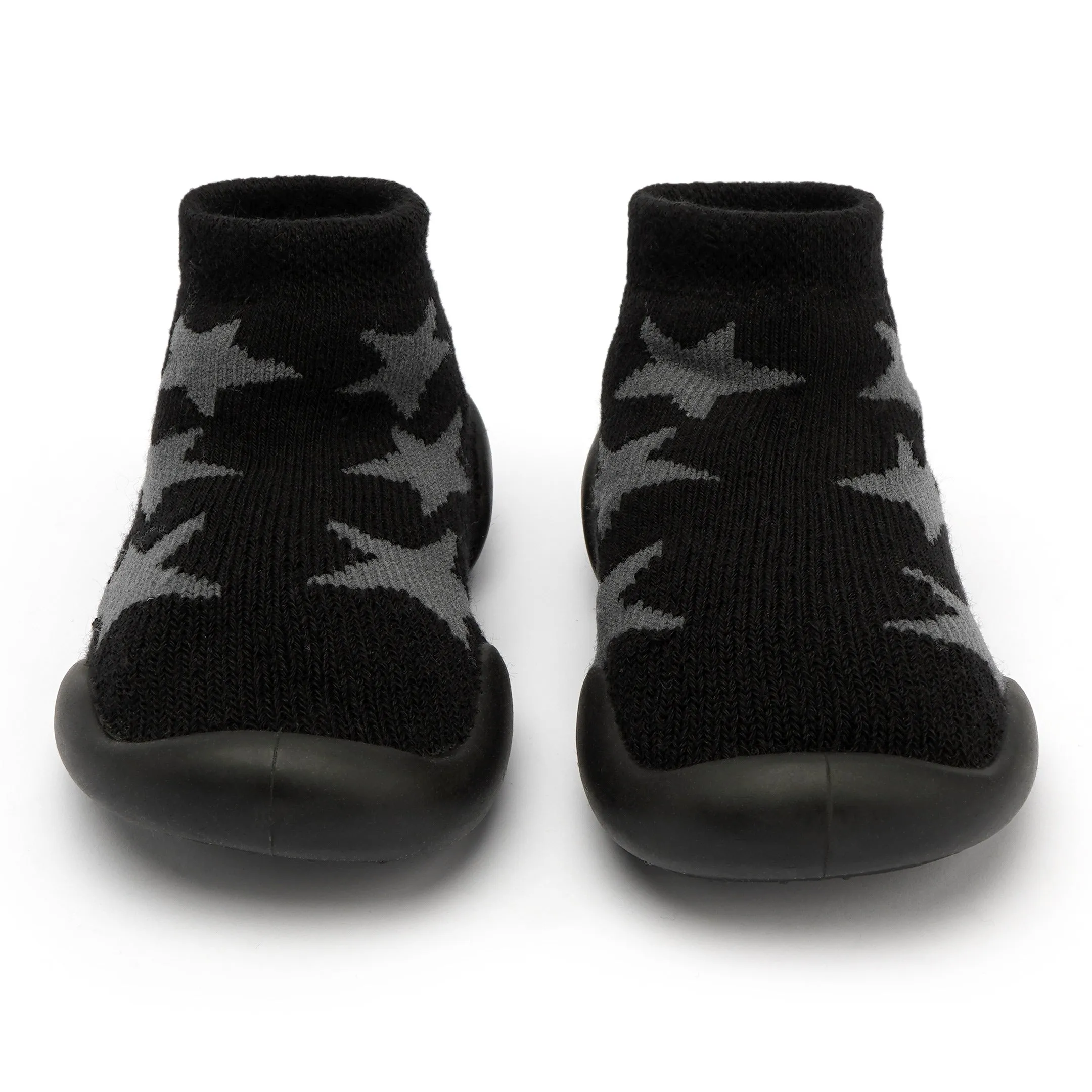 Skidders Baby Grip Shoes Stars Black