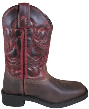 Smoky Mountain Child's Tucson Brown/Dark Red Western Boots 3223C