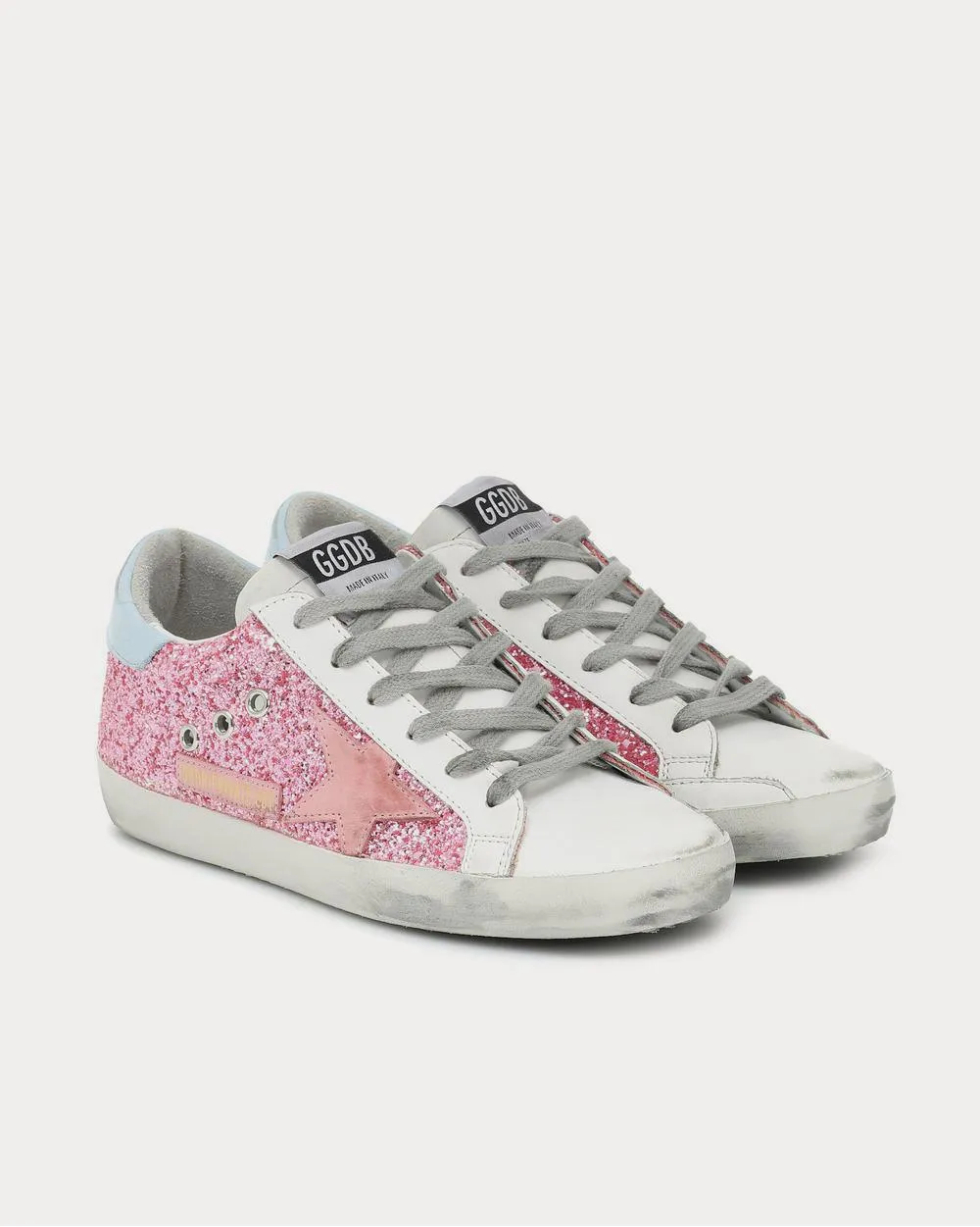 Superstar leather Pink Glitter Low Top Sneakers