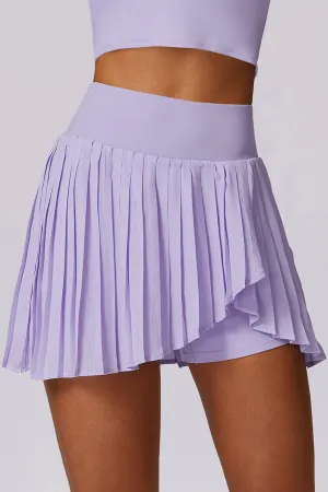 Swift Move Pleated Training Skirt with Pocket Shorts - Lavender