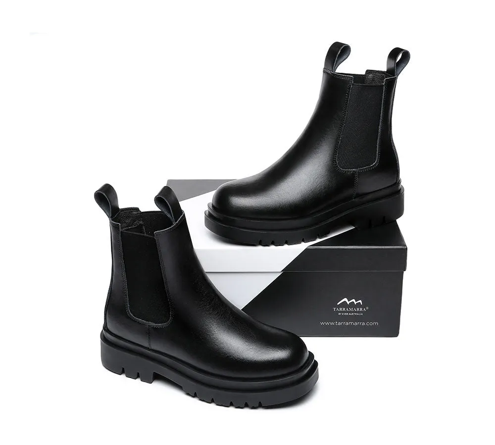 TARRAMARRA® Women Black Boots Block Heel Leather Lining Vanya