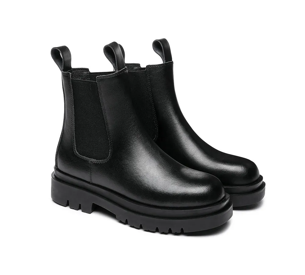 TARRAMARRA® Women Black Boots Block Heel Leather Lining Vanya