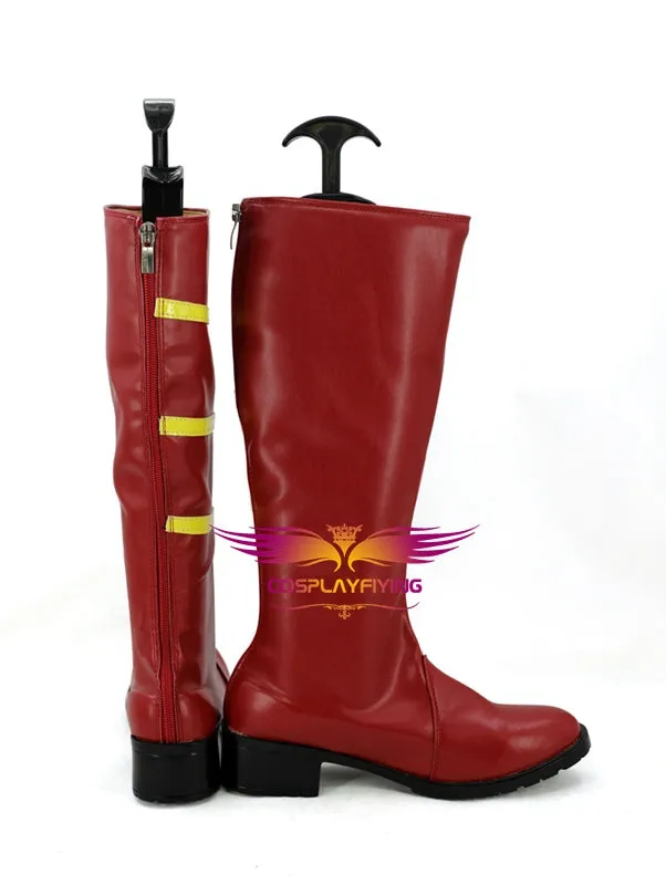 The Flash Jesse Quick Cosplay Shoes Boots Custom Made for Adult Men and Women