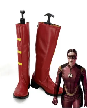 The Flash Jesse Quick Cosplay Shoes Boots Custom Made for Adult Men and Women