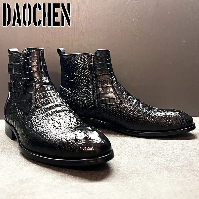 The Franco Double Buckle Genuine Leather Shoes