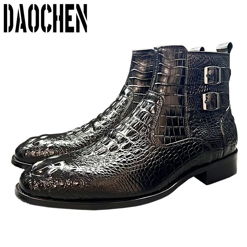 The Franco Double Buckle Genuine Leather Shoes