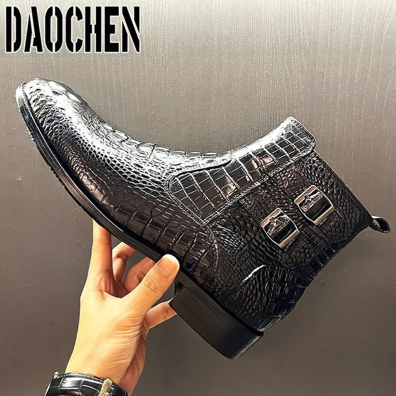 The Franco Double Buckle Genuine Leather Shoes