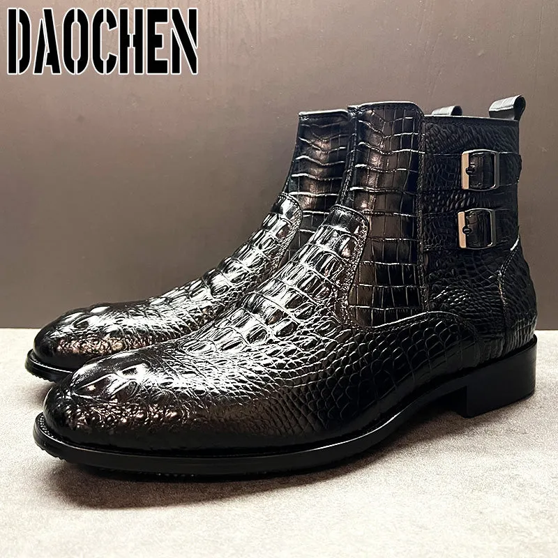 The Franco Double Buckle Genuine Leather Shoes