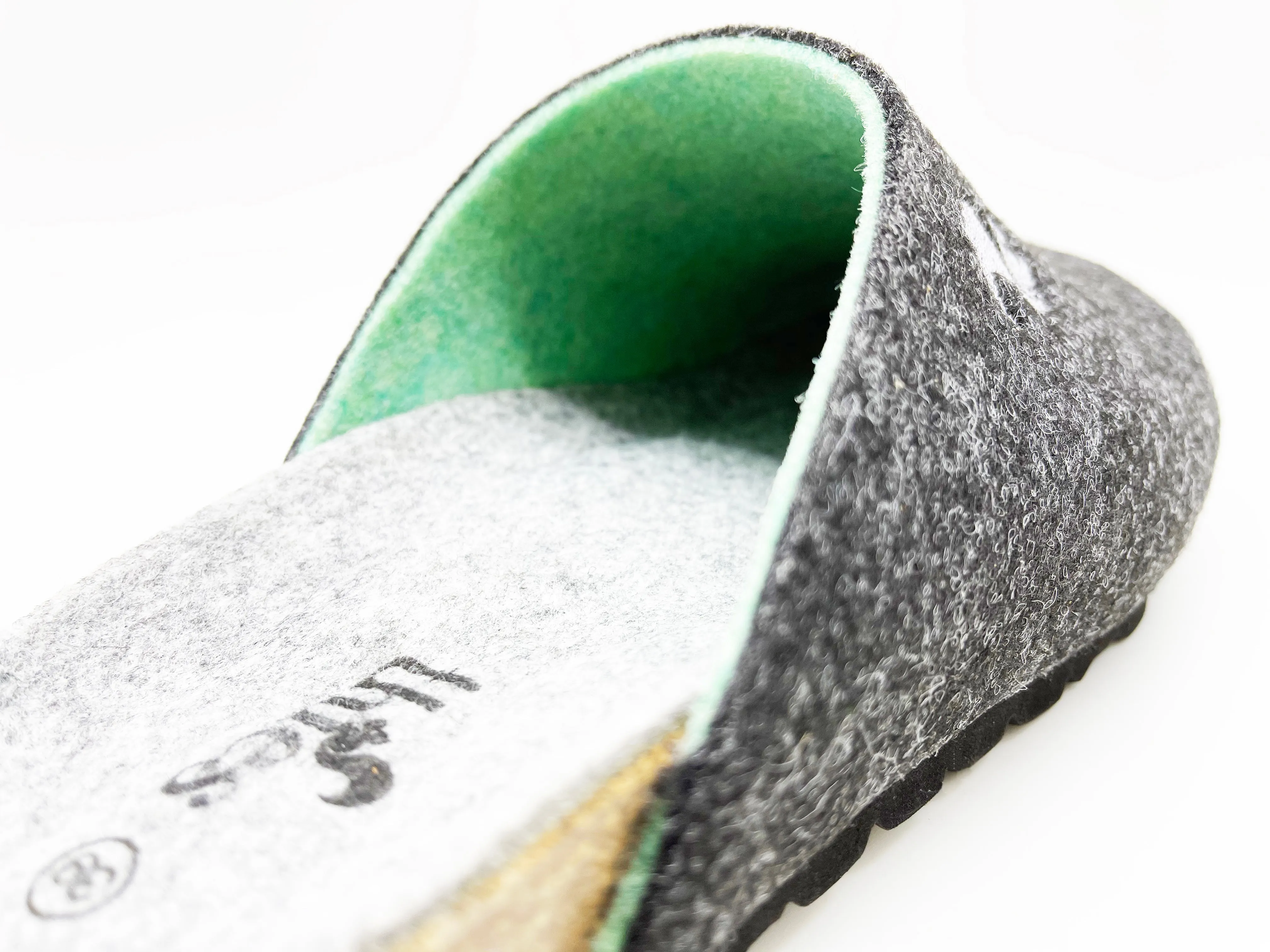 thies 1856 ® Recycled PET Bio Clog vegan anthracite mint (W/M/X)