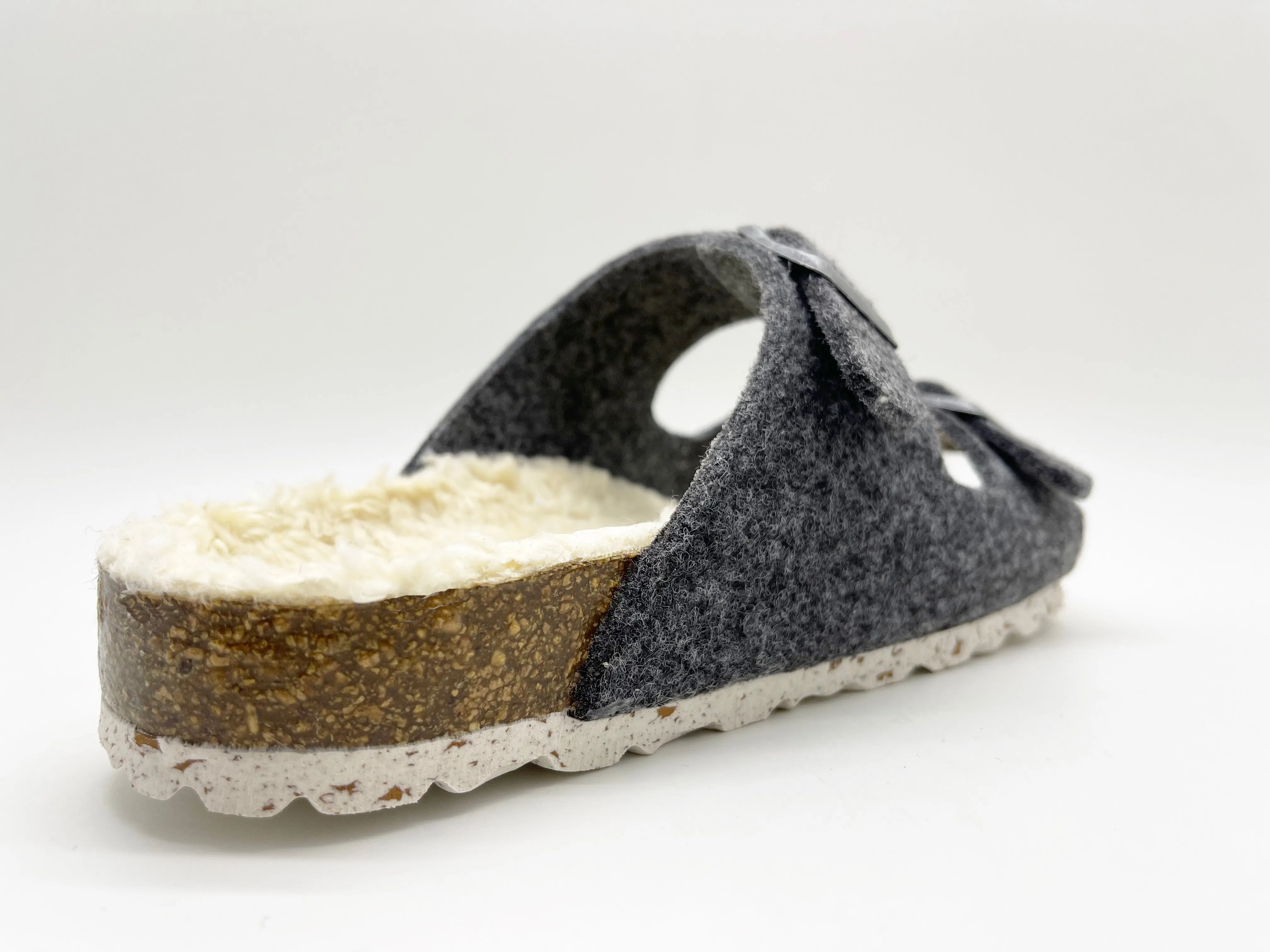 thies 1856 ® Recycled Plush PET Bio Sandal vegan dark grey (W/X)