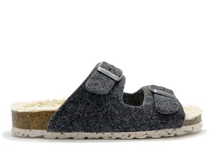 thies 1856 ® Recycled Plush PET Bio Sandal vegan dark grey (W/X)