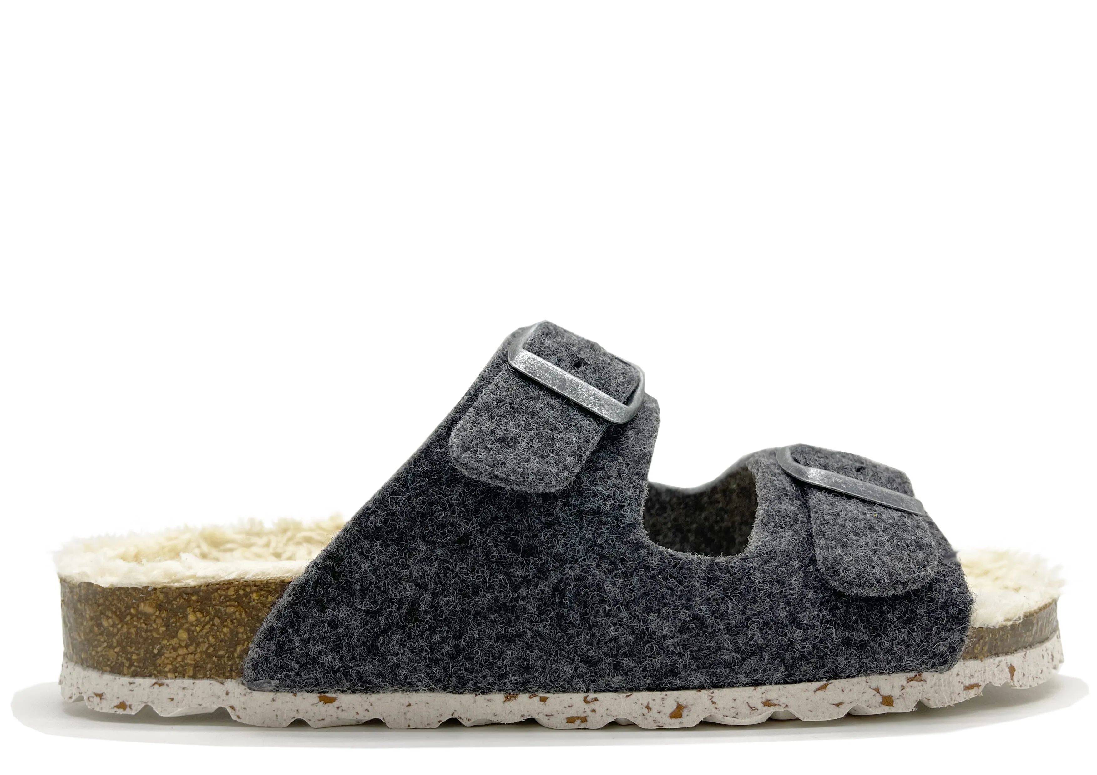 thies 1856 ® Recycled Plush PET Bio Sandal vegan dark grey (W/X)