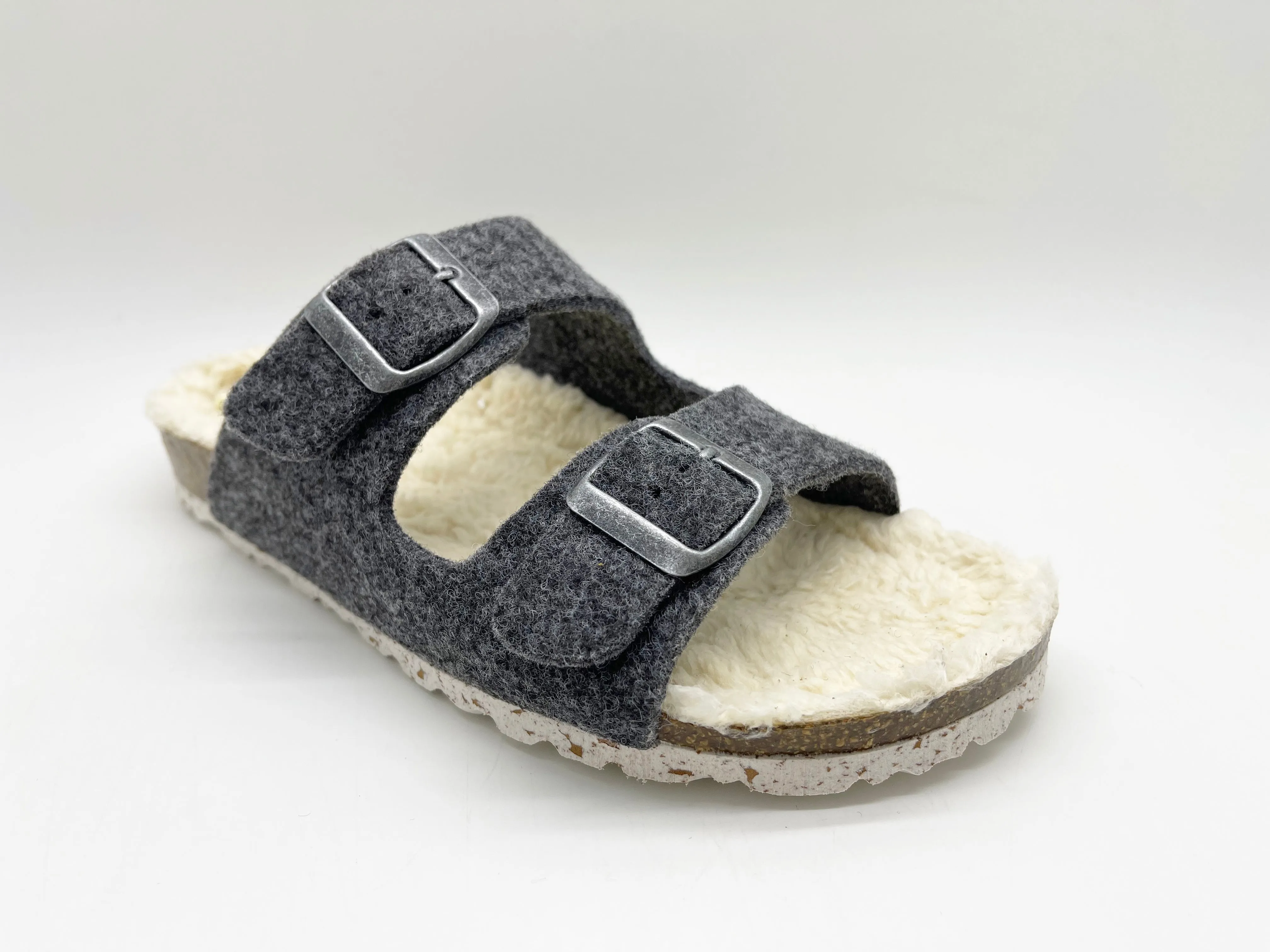 thies 1856 ® Recycled Plush PET Bio Sandal vegan dark grey (W/X)