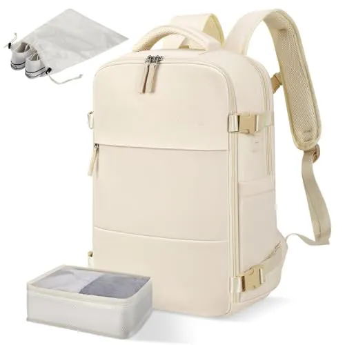 Travel backpack, laptop backpack for laptop, 40L backpack with shoe bag&organizer, anti theft business work hand luggage backpack for business hiking travel